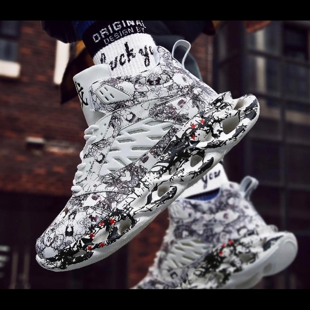 Slime!!! Rouge Graffiti’s High top chunky’s - Picture 3 of 5